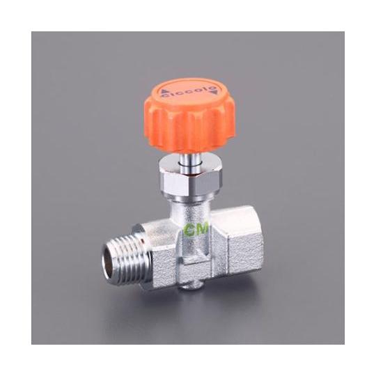 R 3/8"xRc3/8" ニードルバルブ RoHS対応品 EA426CW-133A (65-925...