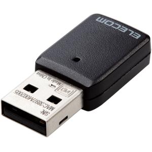 無線LAN子機 11ac 867Mbps USB3.0用 ブラック エレコム WDC-867DU3S2 (65-9544-23)