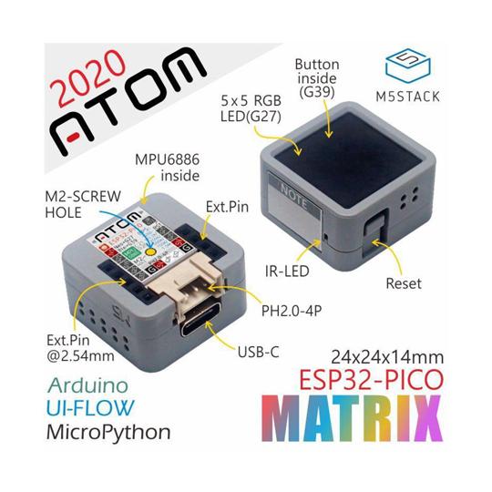 ATOM Matrix M5Stack M5STACK-C008-B (67-0362-14)
