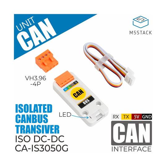 M5Stack用CAN-BUSユニット CA-IS3050G M5Stack M5STACK-U08...