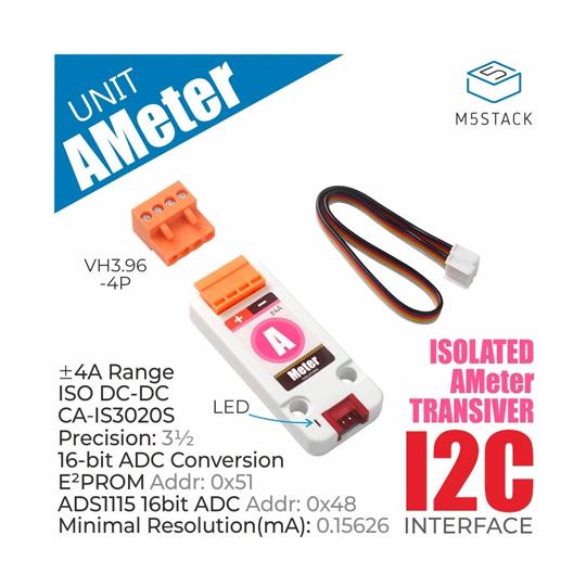 M5Stack用電流計ユニット M5Stack M5STACK-U086 (67-0372-14)