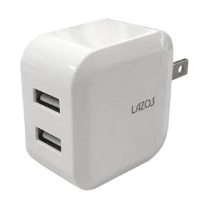 Lazos USB-AC充電器 2口、3.4A L-3.4AC (67-0375-60)の商品画像