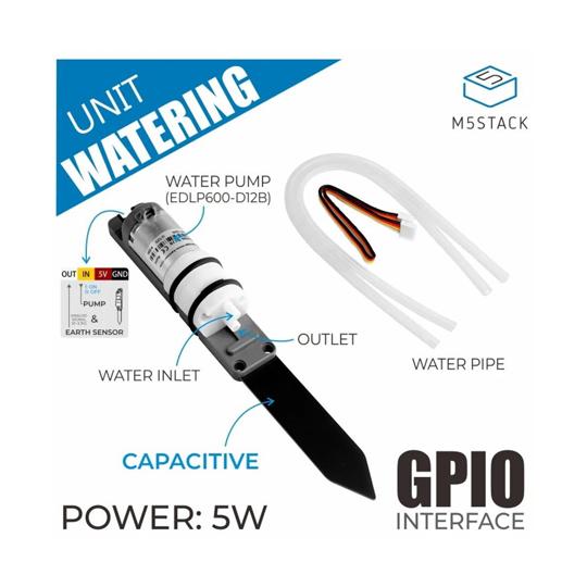 Unit Watering 水分測定センサー付き給水ポンプユニット M5Stack M5STACK-...