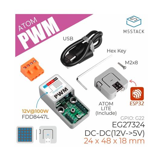 ATOM PWMキット FDD8447L搭載 M5Stack M5STACK-K065 (67-04...