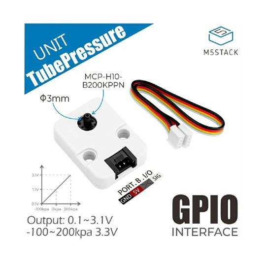 M5Stack用チューブ型空気圧センサユニット M5Stack M5STACK-U130 (67-0...