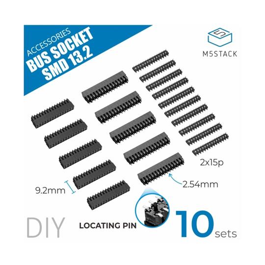 M5-13.2モジュール用SMDピンヘッダ・ソケットセット 各10個パック M5Stack M5ST...