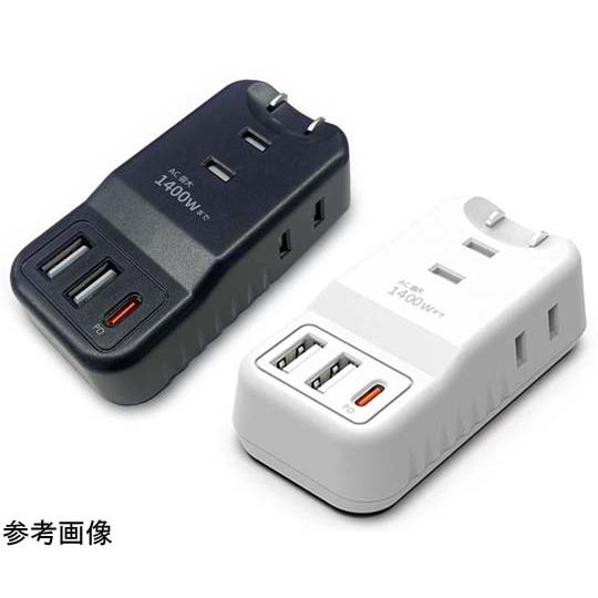 エアージェイ PD20W対応 USB+ACハンディー電源タップ ブラック AOT-N1 BK (67...