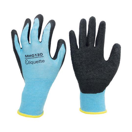 消臭機能糸使用 作業手袋 ハイグリップ天然ゴム背抜き エチケット LLサイズ ミドリ安全 CD404...