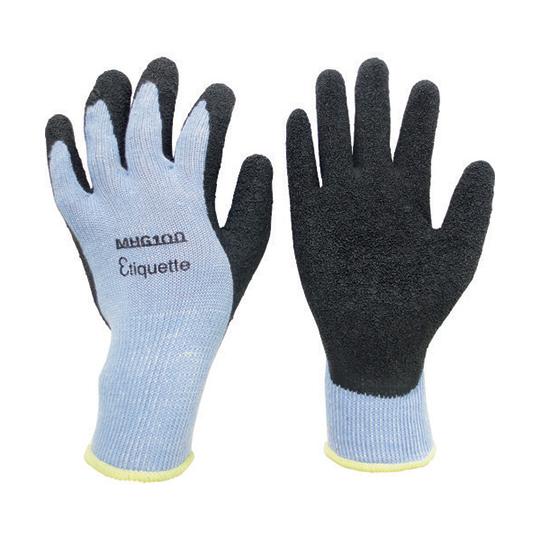 消臭機能糸使用 作業手袋 ハイグリップ天然ゴム背抜き エチケット LLサイズ ミドリ安全 CD404...