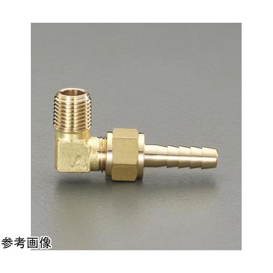 R 1/4"xφ 6.0mm 雄ねじステム L型 アソー EA141A-511 (67-4716-6...