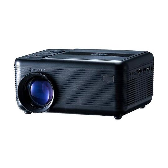 DVDプレイヤー一体型プロジェクター 投影サイズ30〜150インチ スピーカー内蔵 ブラック 池商 ...