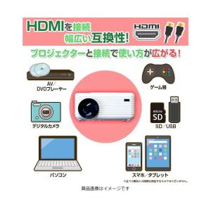 DVDプレイヤー一体型プロジェクター 投影サイ...の詳細画像2