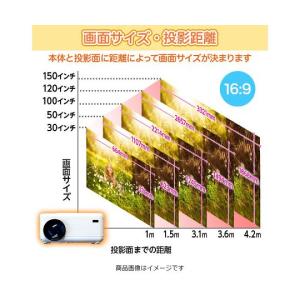 DVDプレイヤー一体型プロジェクター 投影サイ...の詳細画像3