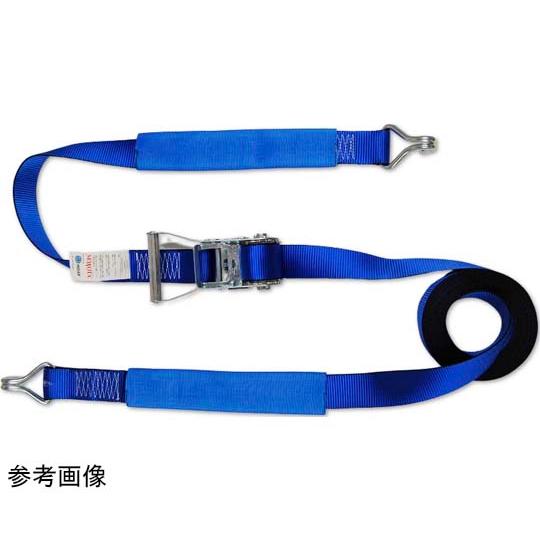 ラチェット式ラッシングベルト 5tタイプ 固定側：0.5m 調整側：7m Jフック 10本セット H...