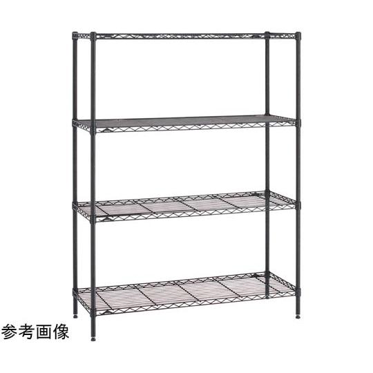 ベーシックシリーズ ワイヤーシェルフ W750×D350×H1200mm 3段 ブラック エレクター...