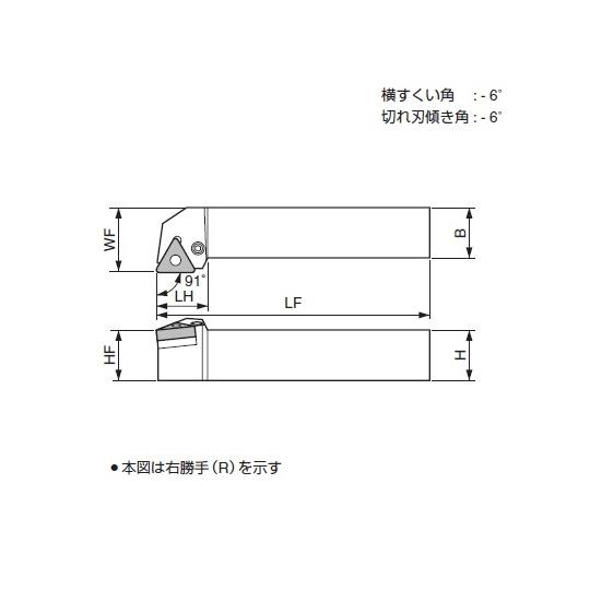 ホルダ 外径旋削用 勝手：右 京セラ PTGNR1616H-16 (67-8008-77)