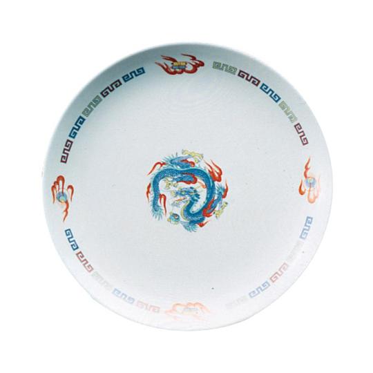 メラミン「龍」シリーズ 平皿 小 CD-14-R 19cm (67-8144-37)