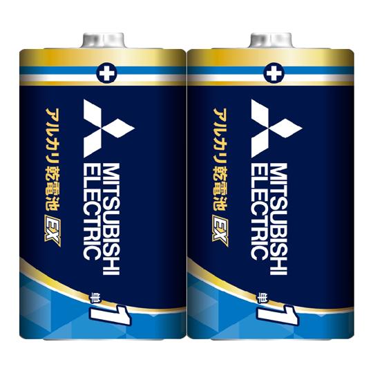 アルカリ乾電池EXRシリーズ 単1形 2本入 三菱電機 LR20EXR/2S (67-9132-30...