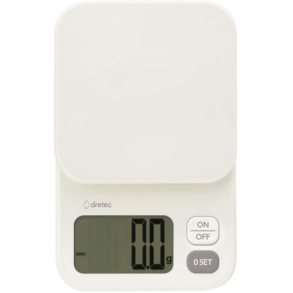 デジタルスケール エクレ 2kg 0.1g ホワイト ドリテック KS-740WT (67-9227...