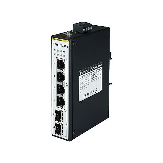 産業用イーサネットスイッチングハブ マルチギガビットタイプ SFP+ポート搭載 ダイヤトレンド DE...