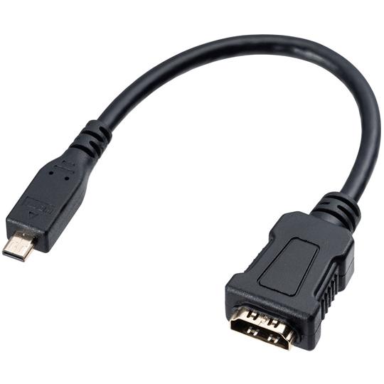 HDMI変換アダプタ マイクロHDMI 0.1m サンワサプライ AD-HD20MCK (67-93...
