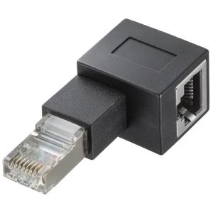 サンワサプライ RJ-45L型変換アダプタ 右出し カテゴリ6A STP ADT-RJ6A-LR (67-9309-42)の商品画像