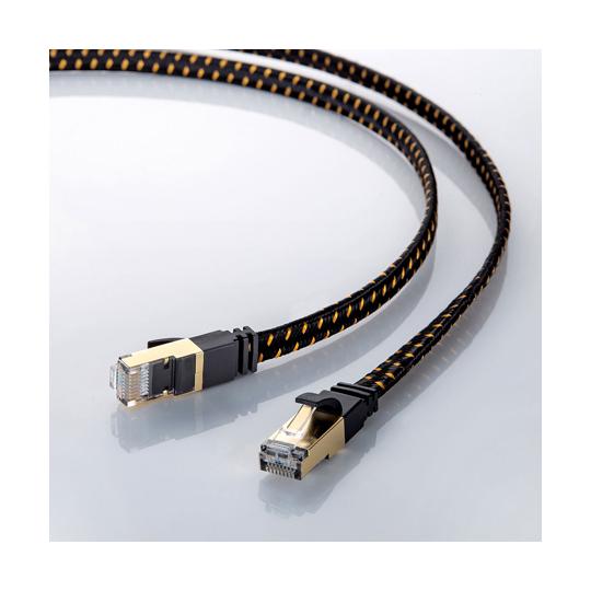 カテゴリ8メッシュフラットLANケーブル 5m サンワサプライ KB-T8MEFL-05BK (67...