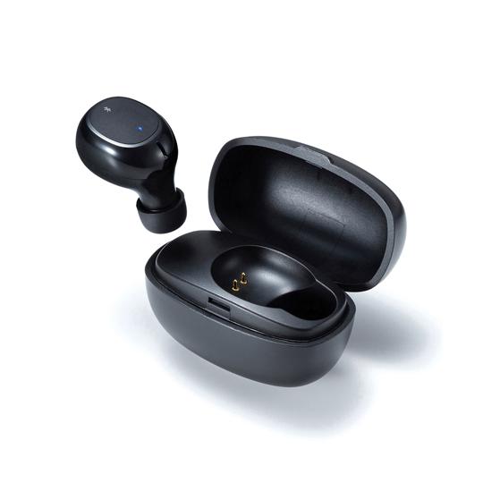 サンワサプライ 超小型Bluetooth片耳ヘッドセット 充電ケース付き MM-BTMH52BK (...
