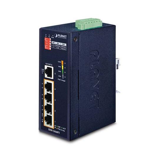 産業用PoEスイッチングハブ 100Base-TX 5ポート PLANET Technology I...