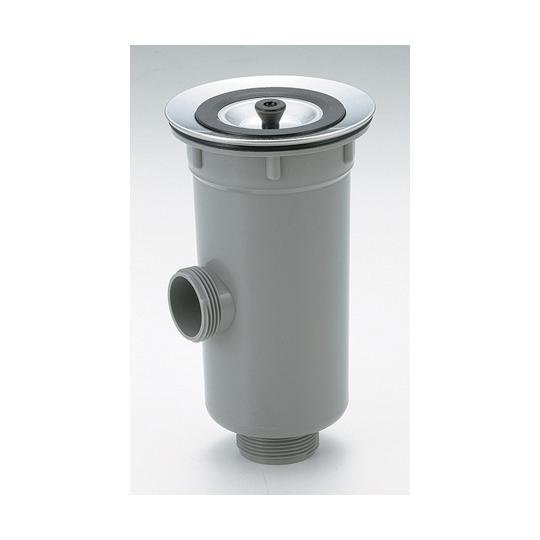 小型排水トラップ G1-1/2ネジ オーバーフロー付 A蓋・樹脂カゴ仕様 スギコ産業 TO-298N...