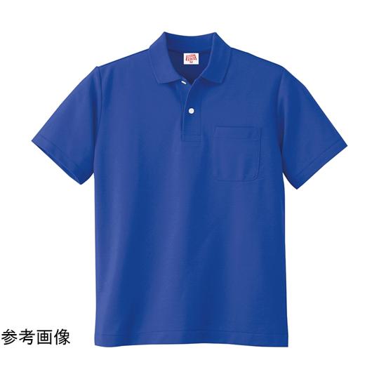 100 ヘビーウェイト半袖ポロシャツ Rブルー 4L 小倉屋 100-08-4L (68-0800-...
