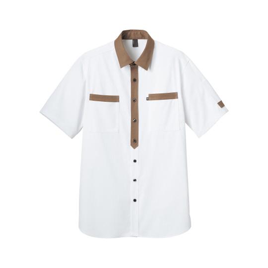 CAREAN 半袖ニットシャツ CODE TRICOT SHIRT ホワイト 5L カーシーカシマ ...