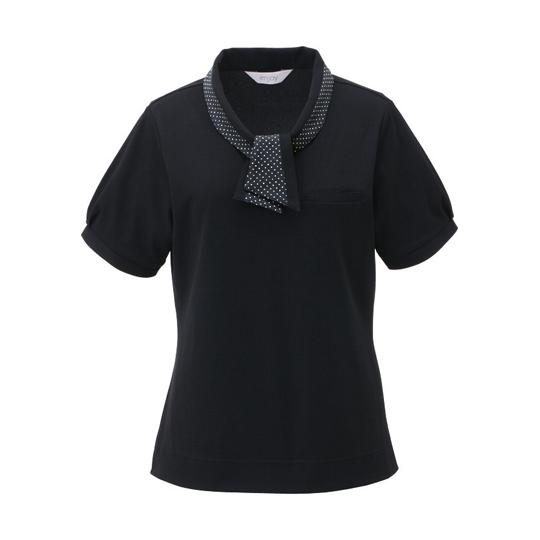 ENJOY タイ付ポロシャツ Office Polo ブラック M カーシーカシマ ESP404 (...