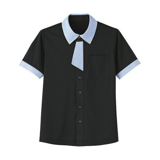 HEARTGREEN シャツブラウス KNITTI SHIRT NECKTIE 夜空 L カーシーカ...