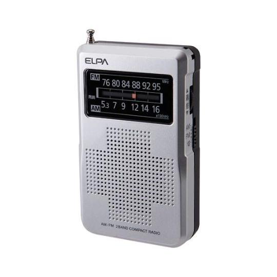 ELPA 2バンド FM/AMラジオ コンパクト EA763BB-1 (68-1845-69)