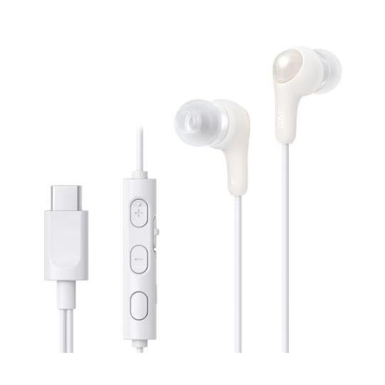 1.2m テレワーク用イヤホン カナル型/Type-C/白 JVCケンウッド EA763BC-77 ...