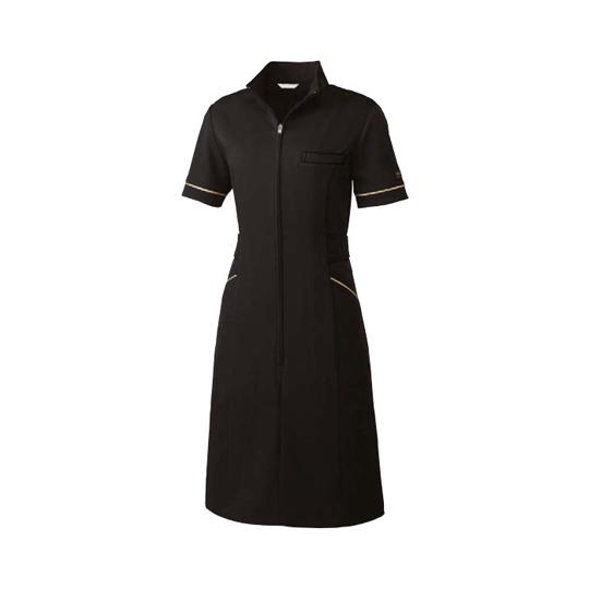 ワンピース ブラック M ストレッチラチネ 袖丈21cm MICHEL KLEIN ミッシェルクラン...