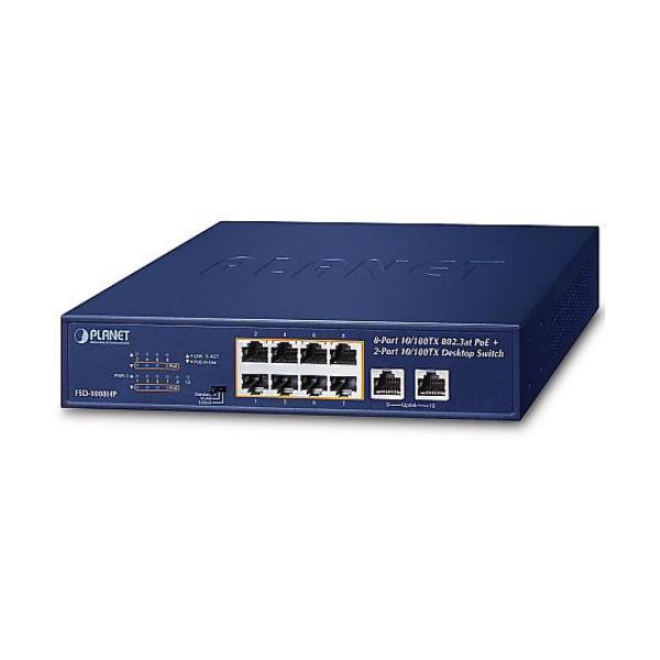 PoE+ファストイーサネットスイッチングハブ 10ポート PLANET Technology FSD...