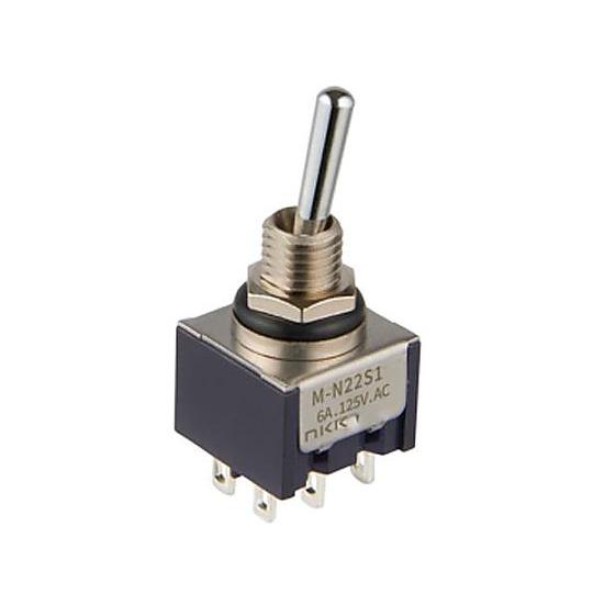 125V/6A 2極双投トグルスイッチ 防水型 NKKスイッチズ EA940DH-143A (68-...