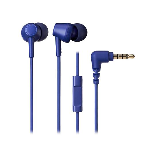 マイク付きイヤホン ブルー オーディオテクニカ ATH-CK350XiS BL (69-1576-3...