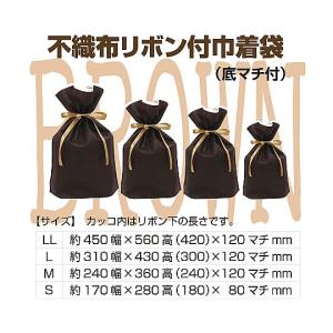 フロンティア 不織布リボン付きギフトバッグ ブ...の詳細画像4