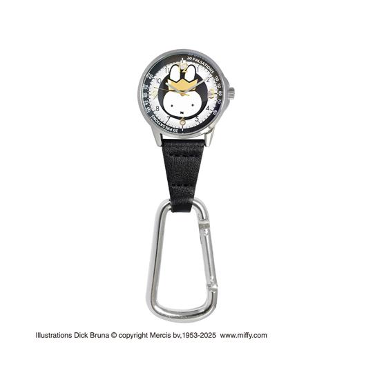 ミッフィーカラビナ付きウォッチ スケルトン 70th anniversary ブラック