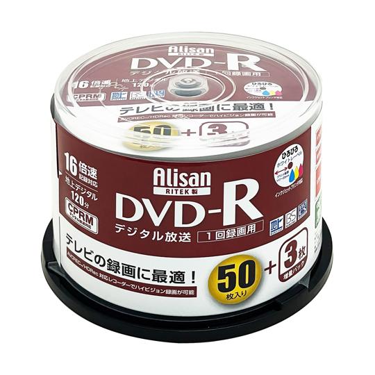 Alisan DVD-R 1回録画用 ホワイトレーベル Alisan アリサン AL-DVDR16X...