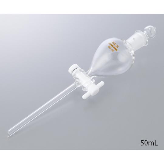 丸型分液ロート テフロン R プラグ付 100mL アズワン  (7-188-02)