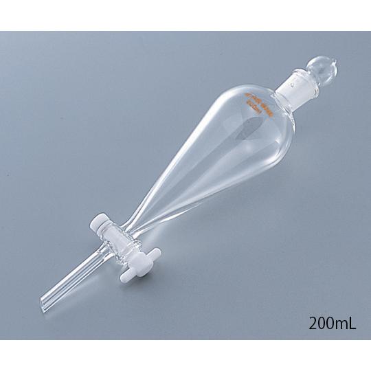 スキーブ型分液ロート テフロン R プラグ付 300mL アズワン  (7-188-13)