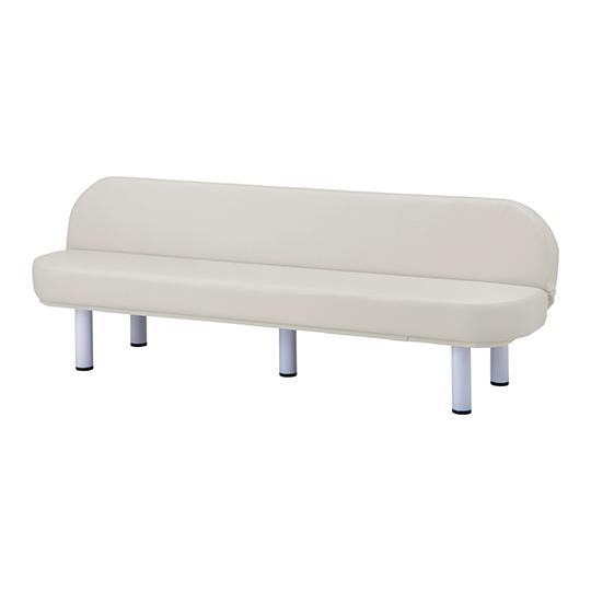 リクライニング丸型ベンチ ミルク アズワン EB-R18W (7-7763-02)