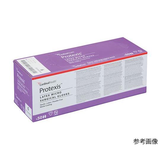 ディスポーザブル天然ゴム手術用手袋 プロテキシス ラテックス マイクロ 6.5 ライトブラウン 50...