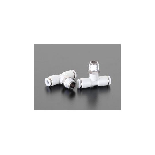 6mmxR 1/8" Ｔ型ユニオン 2個 エスコ EA140HG-61 (78-0041-82)