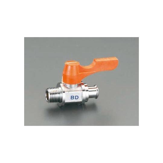 R 1/4"x12.0mm ミニボールバルブ ドレン用 エスコ EA425BD-210 (78-01...