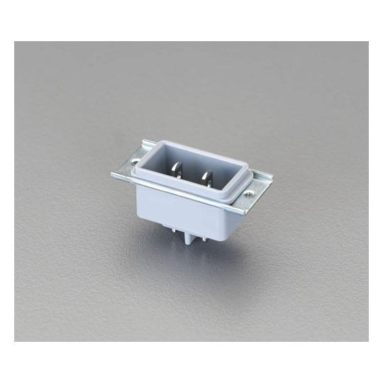 AC125V/15A 機器取付用インレット 2P エスコ EA940BC-31 (78-0796-7...